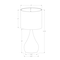 Monarch Specialties Lighting, Set Of 2, 18 in.H, Table Lamp, Black Metal, Ivory / Cream Shade I 9639 - alternate 5